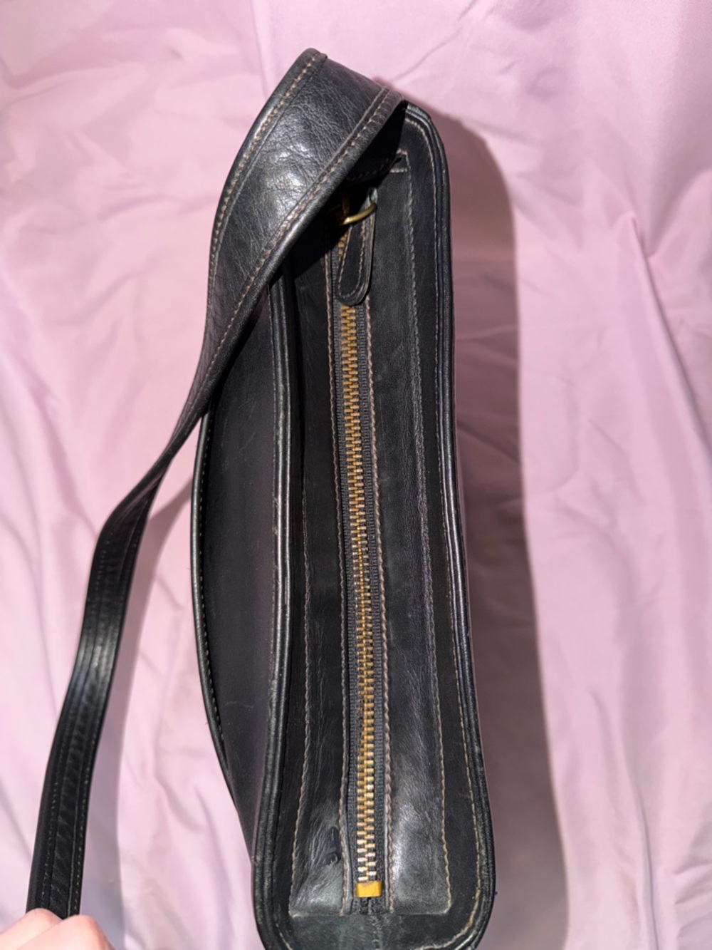 Coach 1999 Bleeker Pocket Zip 9310 Black Glove-Tanned Leather Costa Rica Made - Picture 3 of 8